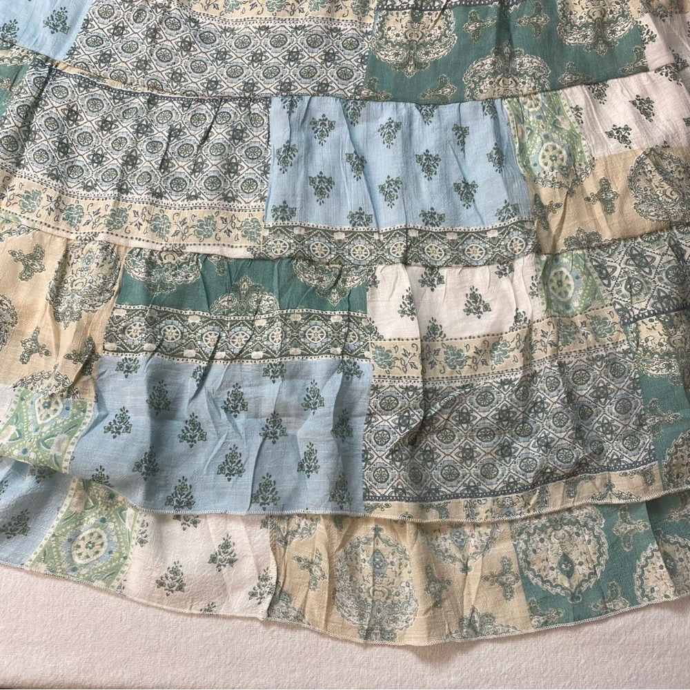 Mlle Gabrielle Floral Patchwork Halter Jewelry Accent Maxi Size 2x - Picture 7 of 14